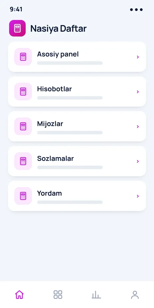 Nasiya Daftar — bo'lib to'lash hisobi — 2